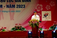 Ông Tào Viết Hải - Phó Giám đốc Sở VH,TT&DL tỉnh Quảng Nam phát biểu khai mạc Hội thi