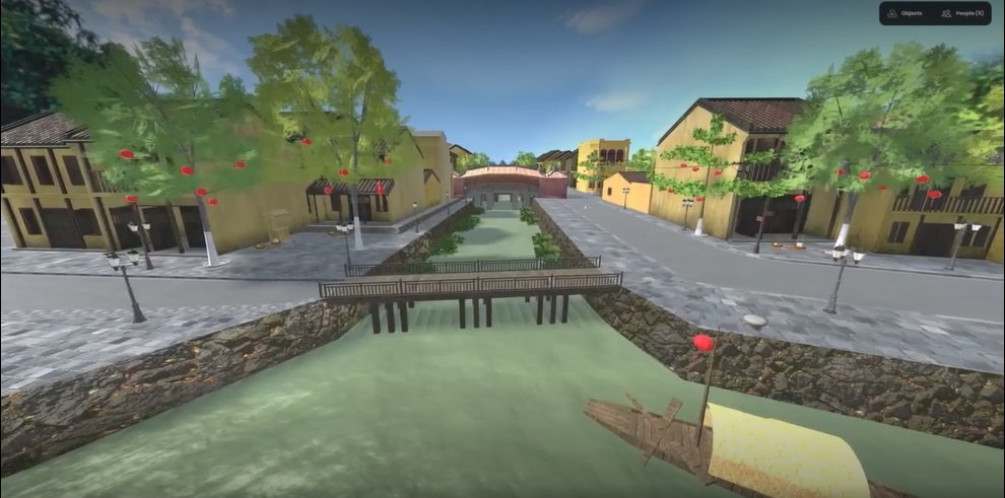 Bối cảnh khu vực Chùa Cầu (TP Hội An) được số hóa trên bản đồ 3D của Bizverse World