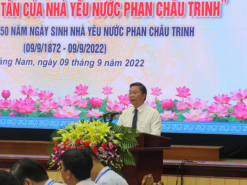 Chủ tịch UBND tỉnh Quảng Nam Lê Trí Thanh phát biểu tại hội thảo