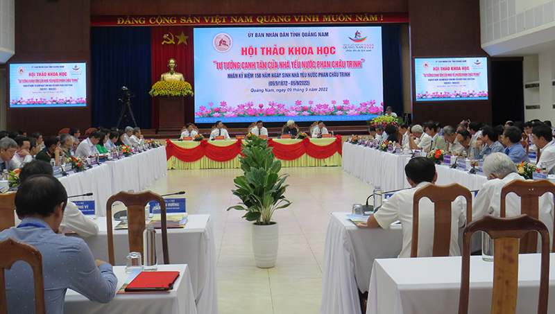 Hội thảo có sự tham gia của hơn 200 đại biểu khách mời, đại biểu gia tộc nhà yêu nước Phan Châu Trinh và các nhà khoa học, nhà nghiên cứur