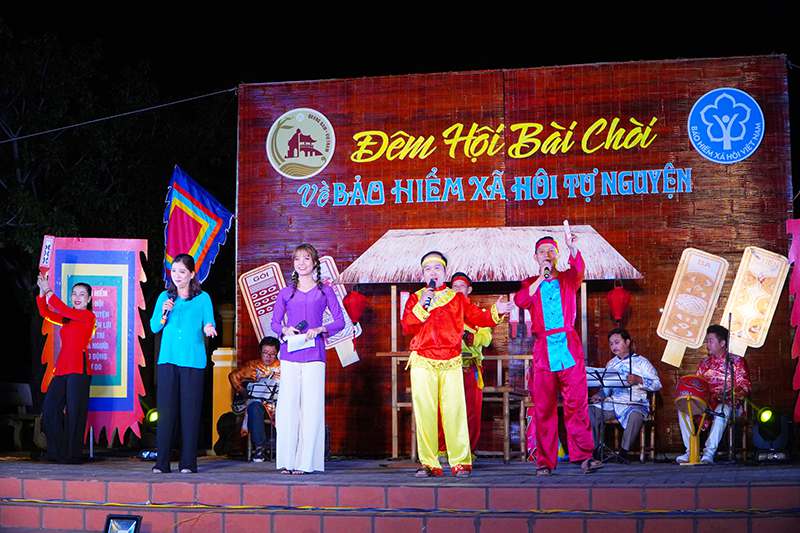Trung tâm Văn hóa tuyên truyền Bảo hiểm xã hội tự nguyện bằng hình thức hô hát Bài chòi tại Hội An, Điện Bàn, Duy Xuyên, Bắc Trà My
