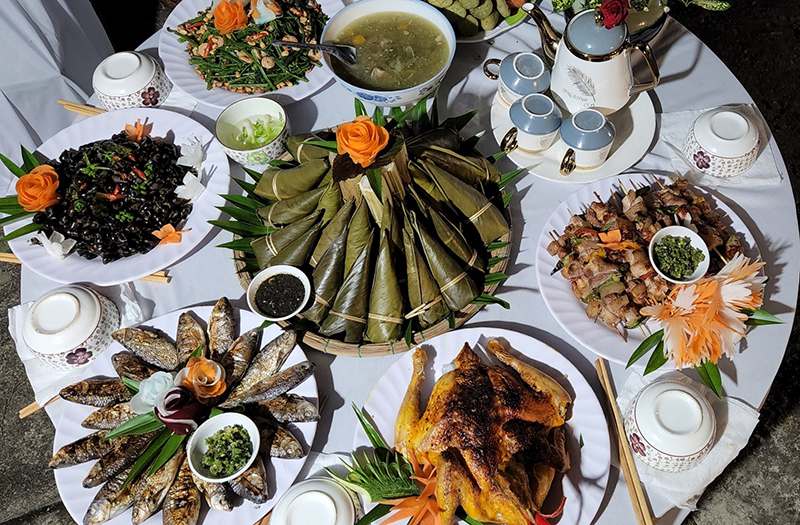 Ngày hội giới thiệu các món ăn ẩm thực truyền thống của đồng bào các dân tộc 3 xã vùng cao huyện Hiệp ĐứcR