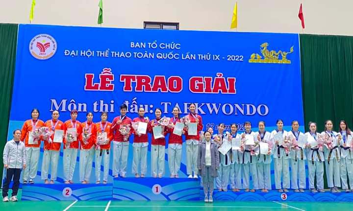 Quảng Nam giành huy chương vàng nội dung đồng đội nữ môn Taekwondo