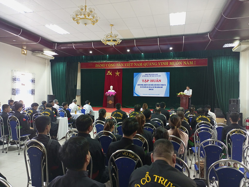 Khai mạc lớp tập huấn chuyên môn nghiệp vụ, trọng tài - giám định võ cổ truyền Việt Nam năm 2023